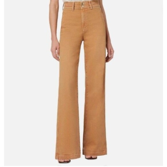 Joes Jeans Allana wide leg tapunto high waist, double button Almond NWT size 25 - Picture 1 of 12